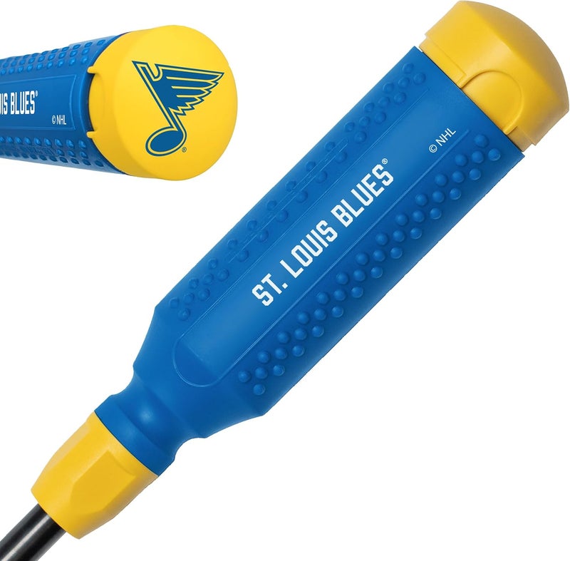 Megapro ® NHL® Team Edition Multi-bit Screwdriver | Officially Licensed NHL® Gear | Durable, Ergonomic, Pro-Grade Screwdriver (St. Louis Blues®) - Image 1